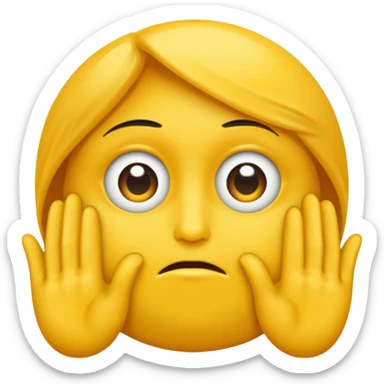 Visage jaune qui se frotte les mains avec un regard vicieux sticker