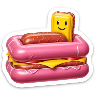  SPAM meat jeff koons style inflatable abstract art sculpture  sticker