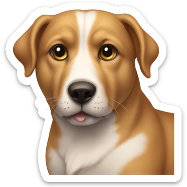 Perro encima de gata sticker