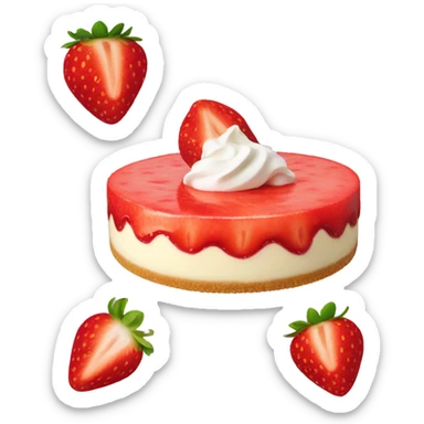 Strawberry cheesecake sticker