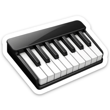  White and black keys sticker