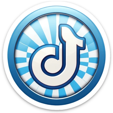 Make me an verified tiktok emoji like the one that's blue and inside is a white check sticker