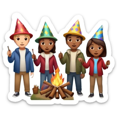 Bonfire Night with music sticker