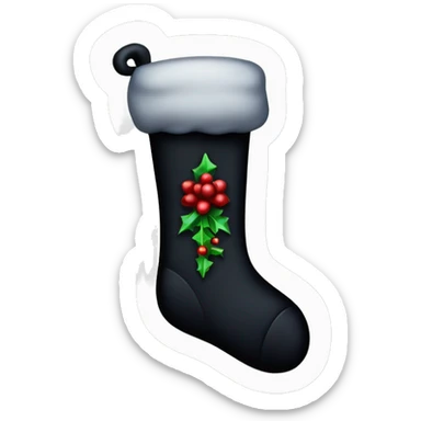 Gothic Christmas stocking sticker