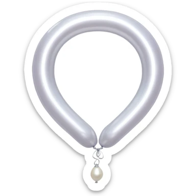 jeff koons style inflatable pearl necklace balloons sticker
