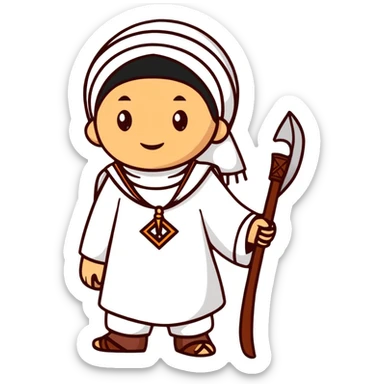 Traditional Bashkir hat kalpak sticker