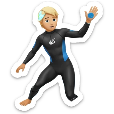 Surfer on massive wave sticker