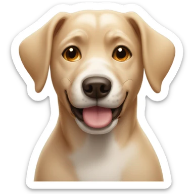 Dog squinting eyes sticker