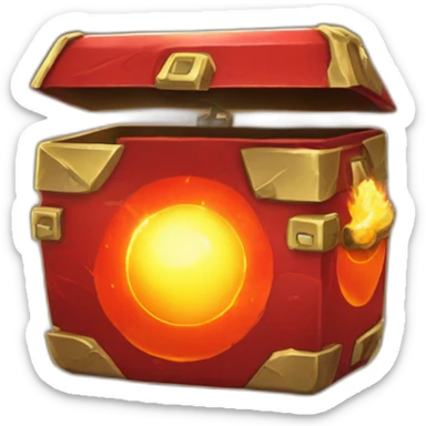 Pokemon Game LootCase Color Red Fire Flame Rich Treasure Legendary Epic Pokeballs and Pokemons Inside this have Shiny Glow sticker