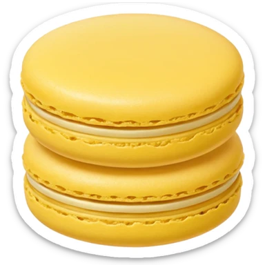 macaron jaune sticker