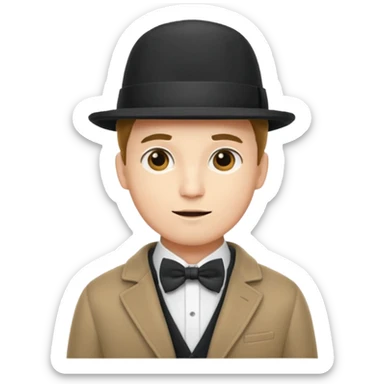 Bow Ties, Coats, and hat, man, modern sticker