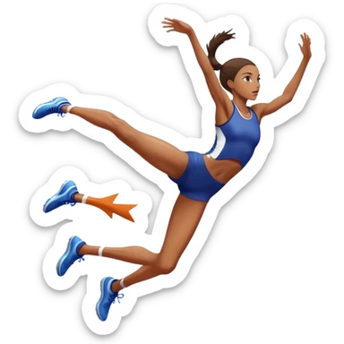 track and field woman high jump sticker