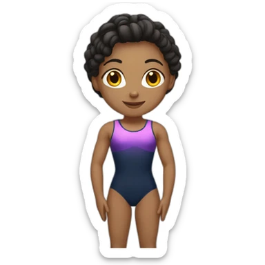 Female trainer of the gymnastics club sticker