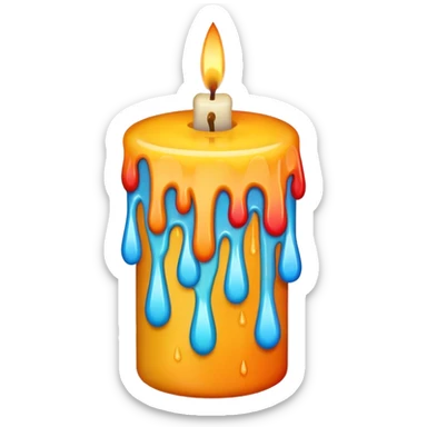 Candle in random Colors sticker