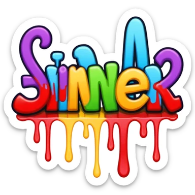 Animated Word Sinner sticker