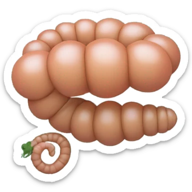 Worms on Petri dish sticker