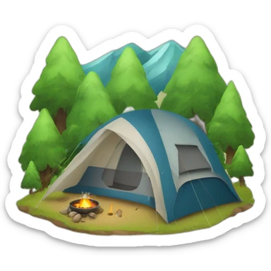 Camping en la montaña sticker