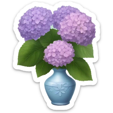 Hydrangeas in a vase sticker