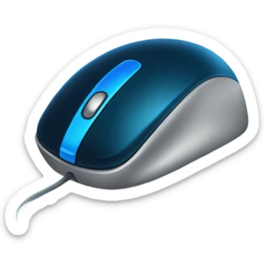 dark azure computer mouse click sticker