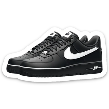 black Nike Air Force 1 shoes sticker