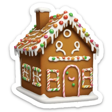 gingerbread house sticker
