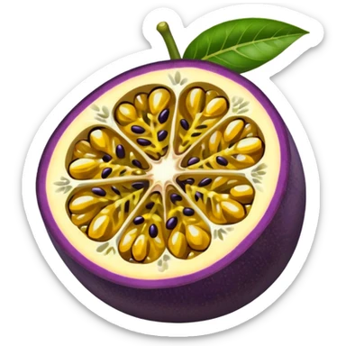 passion fruit sliced juicy sticker