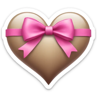 Heart with pink bow sticker