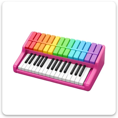 piano keyboard light toy sticker