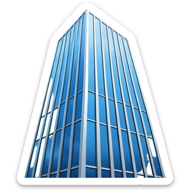Blue bank building sticker