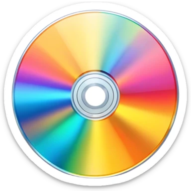 Cd disc with stickers sticker