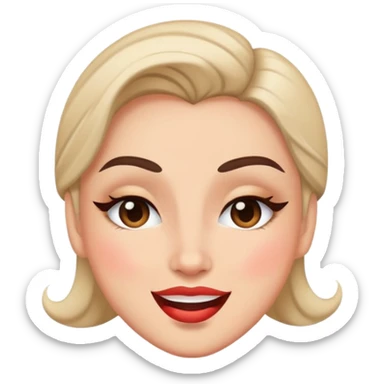 A wink face but hot sticker