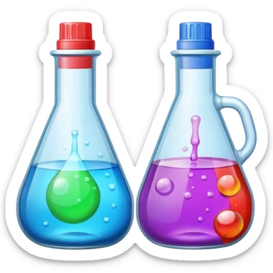 2 Bottles Chemicals for Cleaning sticker