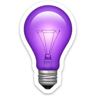purple light bulb sticker