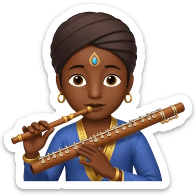 Krishna with flute sticker