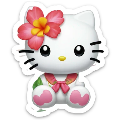 Tropical hello kitty  sticker