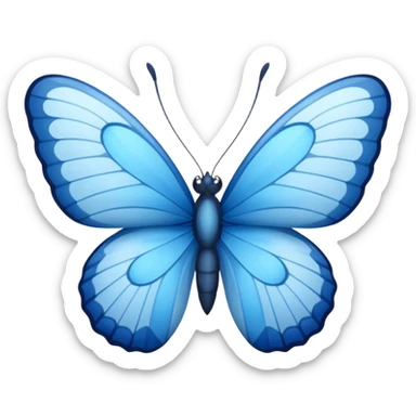 blue butterfly small sticker