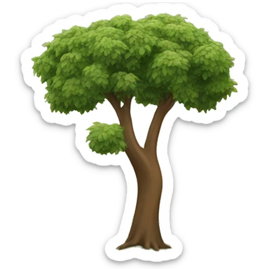 Tree in front of road sign  sticker