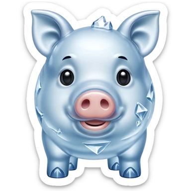Break the ice pig sticker