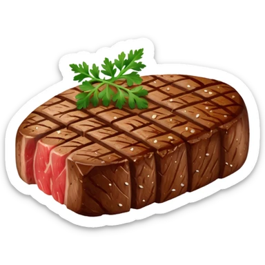 steak with garnish sticker