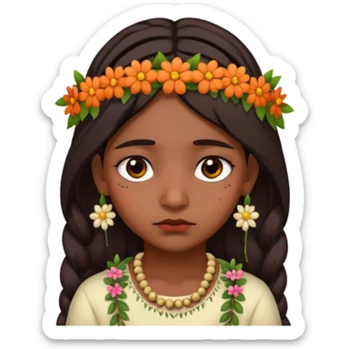 indian girl who is sad sticker