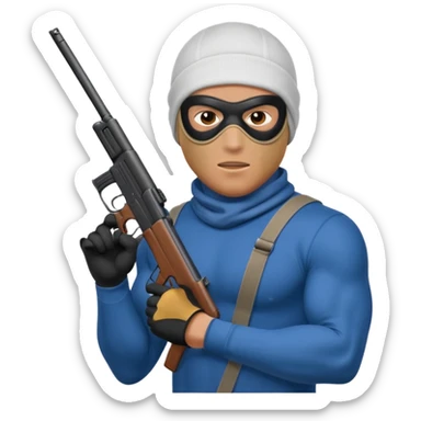 Meathead robbing a bank sticker