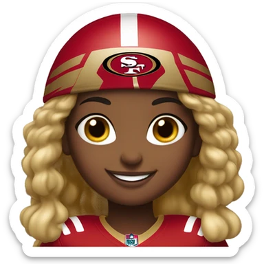 smiling girl 49ers sticker