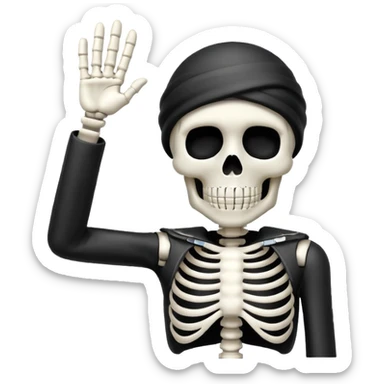 Skeleton salute emoji sticker