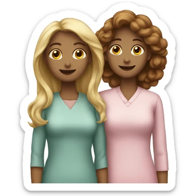 three caring women sticker