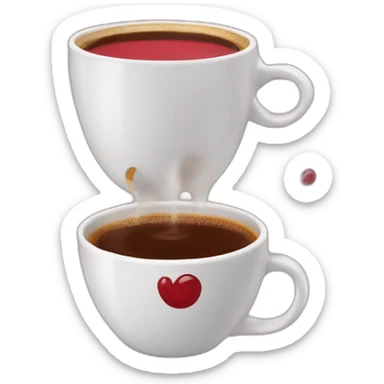 Tasse de café rouge sticker
