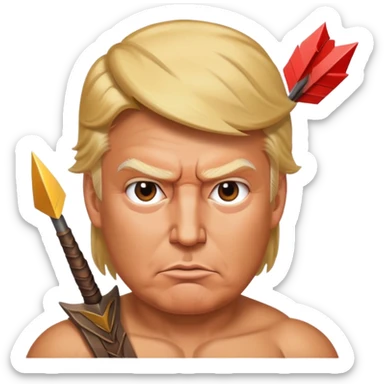 Donald Trump buff with an arrow through his head  sticker