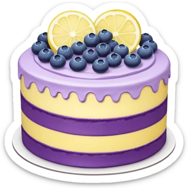 lemon and blueberry buttercream cake sticker