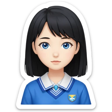 Anime girl named lili chan  with Seifuku sticker