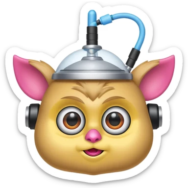 Furby connect with clear antena top on head sticker