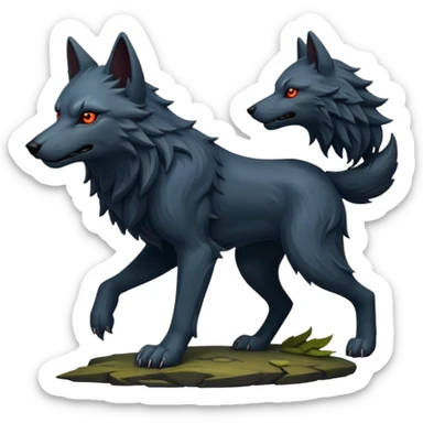 shadow wolf and blazefury sticker